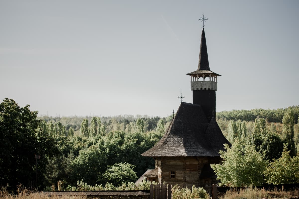 Fotografie de Constantin Plugari la Biserica de lemn